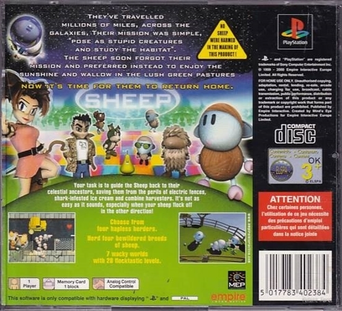 Sheep - PS1 (B Grade) (Genbrug)